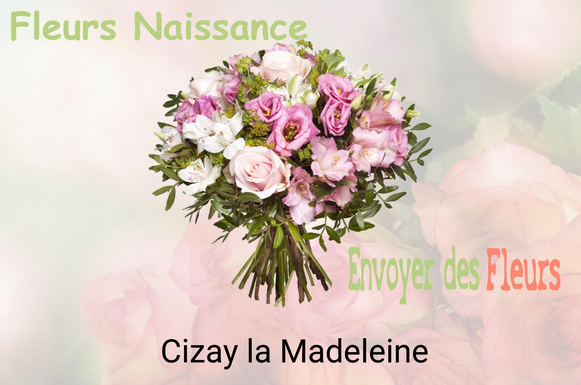 Bouquet de fleurs de naissance livré à Cizay-la-Madeleine